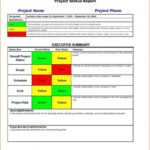 016 Project Management Plan Executive Summary Example For Inside Executive Summary Project Status Report Template
