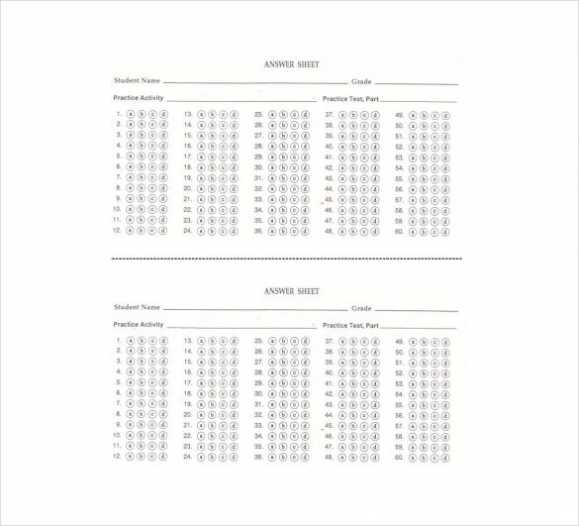 10+ Printable Answer Sheet Templates, Samples & Examples Within Blank Answer Sheet Template 1 100