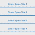 2&quot; Binder Spine Inserts (4 Per Page) with regard to Binder Spine Template Word