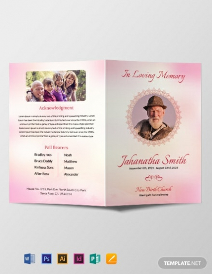 20+ Free Funeral Brochure Templates – Pdf | Word (Doc) | Psd Throughout Memorial Brochure Template