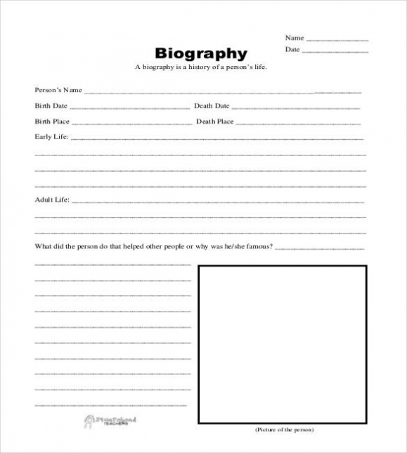 28+ Biography Templates – Doc, Pdf, Excel | Free & Premium For Free Bio Template Fill In Blank
