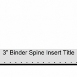 3&quot; Binder Spine Insert regarding 3 Inch Binder Spine Template Word