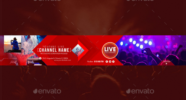 31+ Youtube Banner Templates – Free Sample Example Psd Downloads Inside Youtube Banners Template