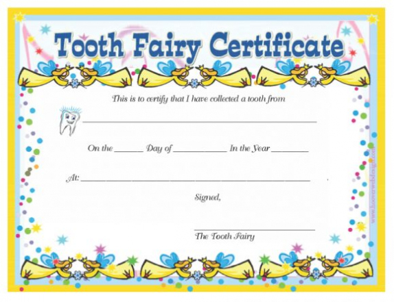37 Tooth Fairy Certificates & Letter Templates – Printable In Free Tooth Fairy Certificate Template