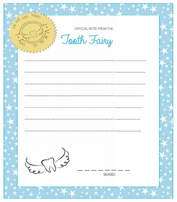 37 Tooth Fairy Certificates & Letter Templates – Printable Regarding Free Tooth Fairy Certificate Template