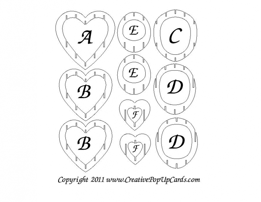 3D Heart Template | Heart Pop Up Card, Pop Up Card Templates Inside 3D Heart Pop Up Card Template Pdf
