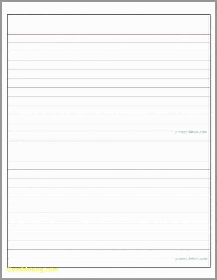 Google Docs Index Card Template