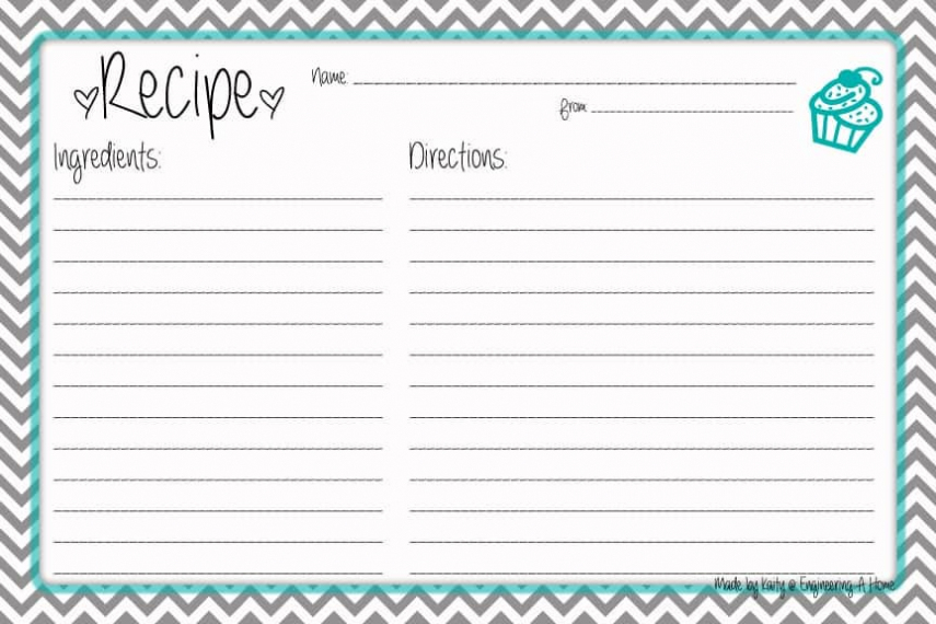 free online recipe card templates