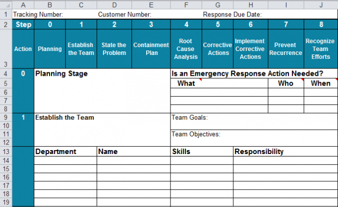 8D Report Template In Excel | Eight Disciplines Report Throughout 8D Report Template Xls