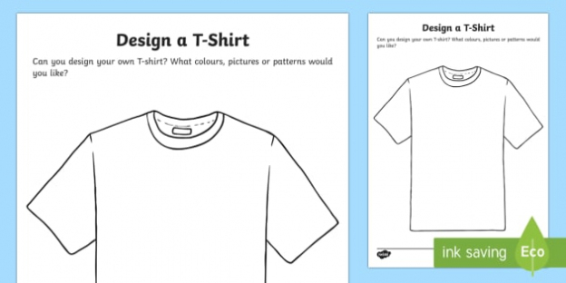 Activities For Children T Shirts Design Template In Printable Blank Tshirt Template