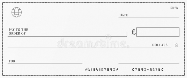 Blank Cheque Stock Illustrations – 1,765 Blank Cheque Stock With Regard To Large Blank Cheque Template