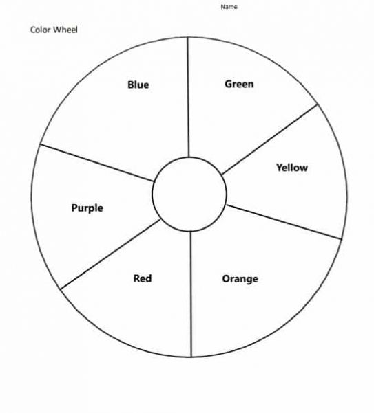 Blank Color Wheel Worksheet Free Download – With Blank Color Wheel Template