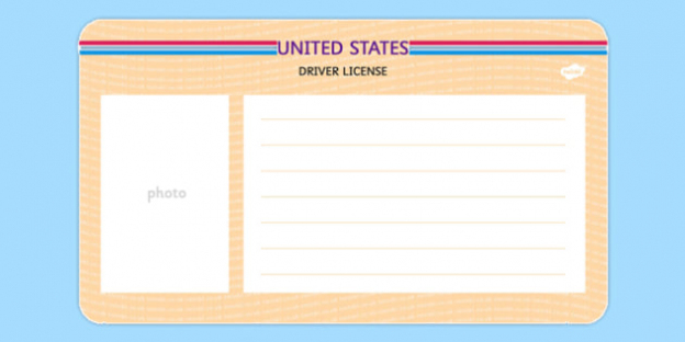 Blank Drivers License Template (Teacher Made) With Regard To Blank Drivers License Template
