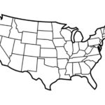 Blank United States Outline With States 600 – Tim's Printables Regarding Blank Template Of The United States