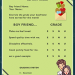 Boyfriend Report Card Template (4) - Templates Example within Boyfriend Report Card Template