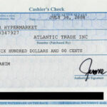 Cashier's Check Examples, Examples Of Cashier's Check With Cashiers Check Template
