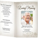 Ceasar Preprinted Title Letter Single Fold Program Template Pertaining To Memorial Brochure Template