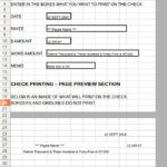 Check Printing Templates in Print Check Template Word