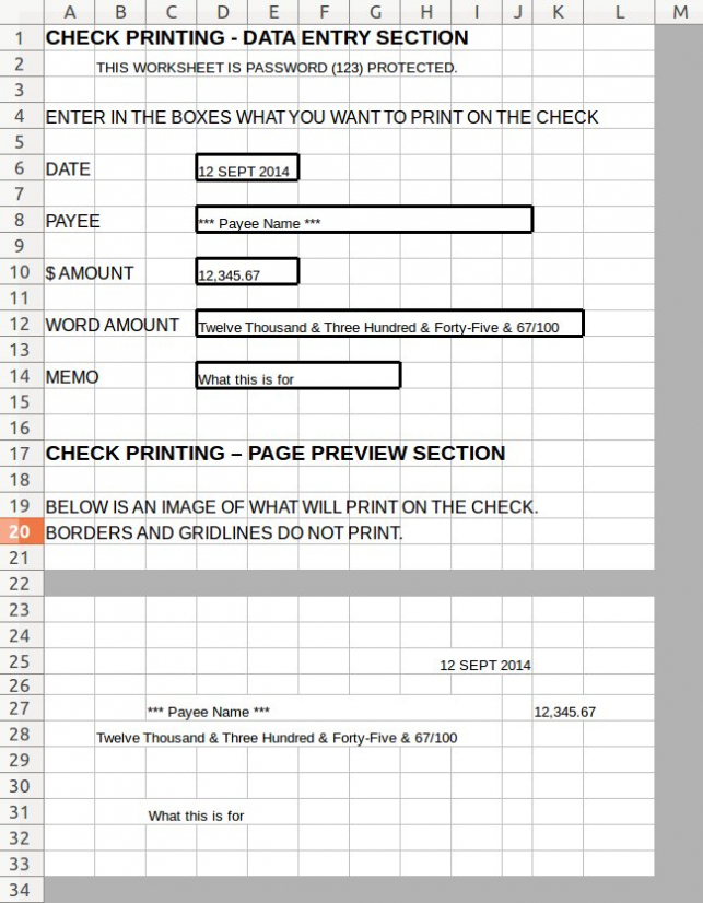 Check Printing Templates In Print Check Template Word