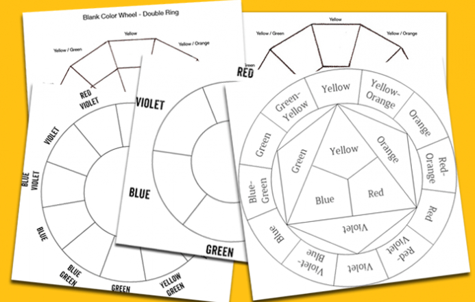 Color Wheel Chart – 5 Plus Printable Diagrams For Blank Color Wheel Template