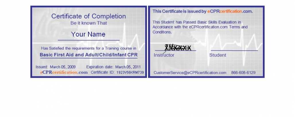 ألف وسادة ذاب First Aid Wallet Card Within Cpr Card Template