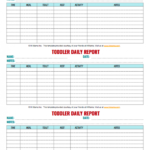 Daycare Daily Sheets, Reports, Forms & Templates: Resources With Daycare Infant Daily Report Template