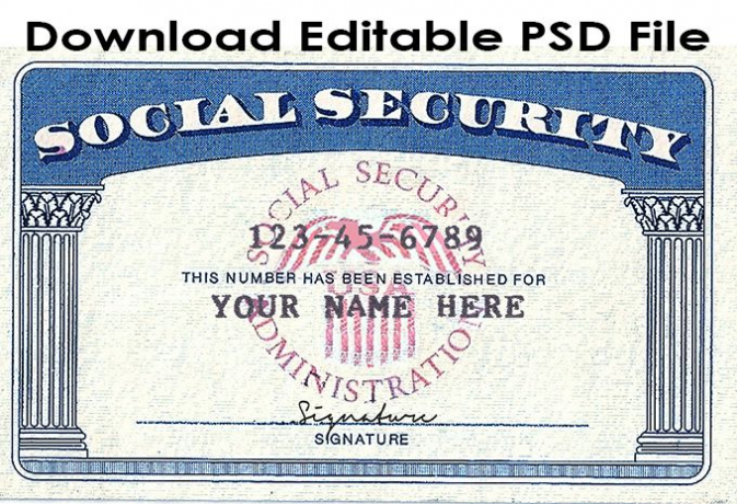 Download Social Security Card Template Psd File. Link: Https Inside Social Security Card Template Photoshop