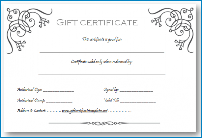 √ Free Printable Gift Certificate Template | Templateral Inside Microsoft Gift Certificate Template Free Word