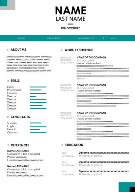 ▷ Basic Resume Template To Download For Free In Word Format For Free Basic Resume Templates Microsoft Word
