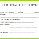 Employee Certificate Of Service Template (6) – Templates For Certificate Of Service Template Free