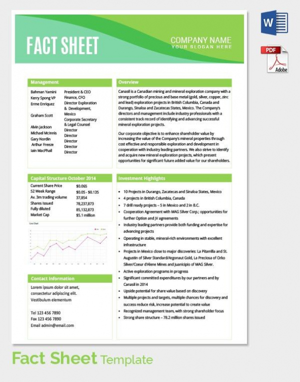Fact Sheet Template 15 Free Word Pdf Documents Download Pertaining To Fact Sheet Template Word