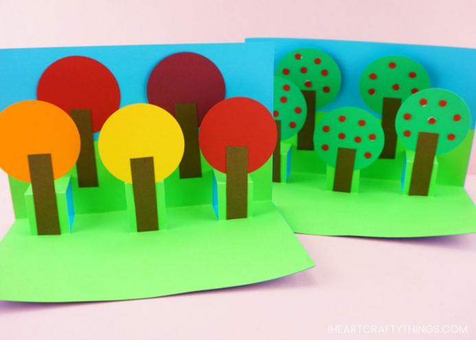 Fall Pop Up Tree Card – Easy Paper Craft For Kids! Inside Pop Up Tree Card Template