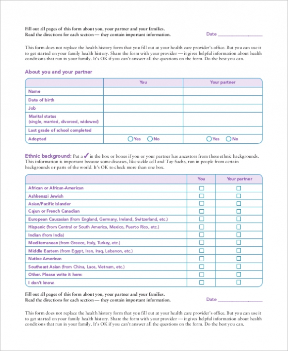 Free 10+ Sample Medical History Forms In Ms Word | Pdf Within Medical History Template Word