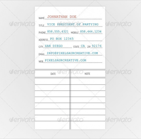 Free 9+ Library Card Templates In Psd | Eps Throughout Library Catalog Card Template