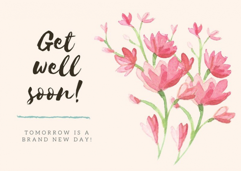 Free, Beautiful And Editable Get Well Soon Card Templates Pertaining To Get Well Soon Card Template