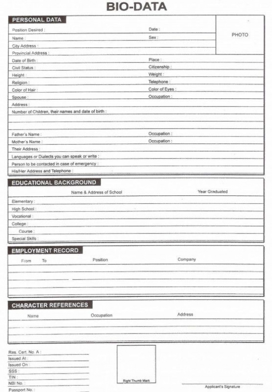 Free Bio Template Fill In Blank Awesome 021 Fill In Resume Throughout Free Bio Template Fill In Blank