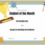Free Editable Printable Student Of The Month Certificate Regarding Free Printable Student Of The Month Certificate Templates
