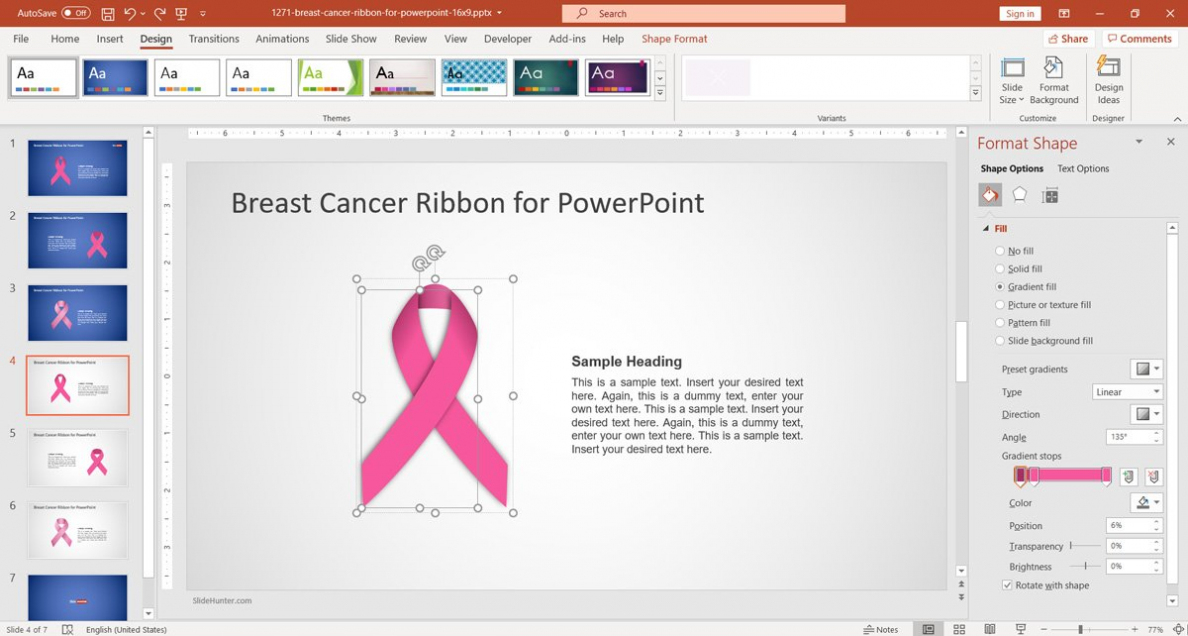 Free Free Breast Cancer Ribbon Powerpoint Template – Free Pertaining To Free Breast Cancer Powerpoint Templates