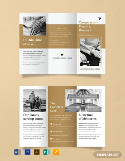 Free Funeral Brochure Template – Word (Doc) | Psd | Indesign With Regard To Memorial Brochure Template