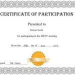 Free Printable Certificate Of Participation Award Pertaining To Participation Certificate Templates Free Download