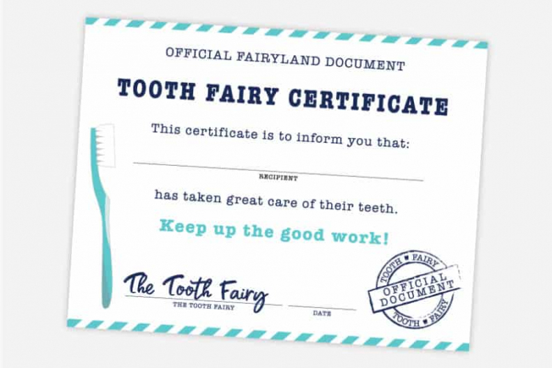 Free Printable Tooth Fairy Certificate, Receipt, Envelope Regarding Free Tooth Fairy Certificate Template