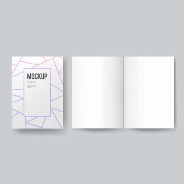 Free Psd | Blank Book Or Magazine Template Mockup With Regard To Blank Magazine Template Psd