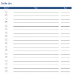 Free To Do List Templates In Excel intended for Blank To Do List Template