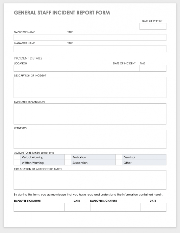 employee injury report example