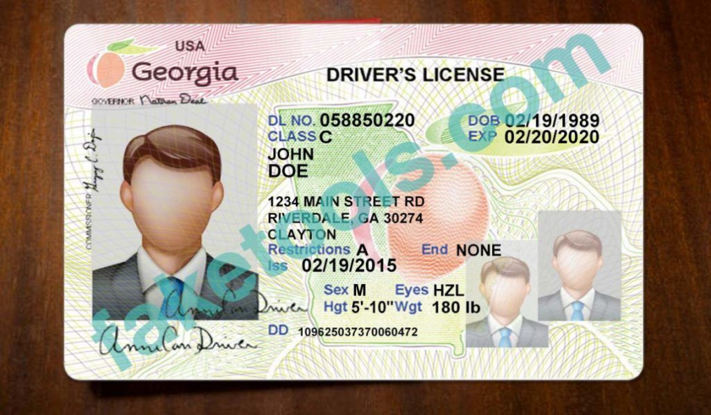 Georgia Driver License Psd Template : High Quality Psd Inside Georgia Id Card Template