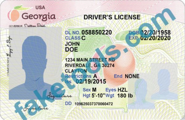 Georgia Driver License Psd Template : High Quality Psd Throughout Georgia Id Card Template