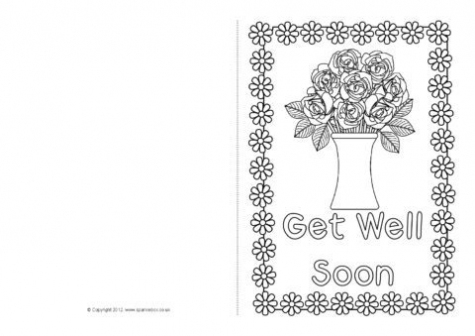 Get Well Soon Card Colouring Templates (Sb8890) – Sparklebox With Regard To Get Well Soon Card Template