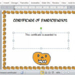 Halloween Award Certificate Template For Powerpoint Regarding Halloween Certificate Template