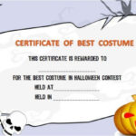 Halloween Costume Award Certificate Template | Certificate Inside Halloween Certificate Template