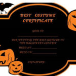 Halloween Costume Certificate Template | Certificate In Halloween Certificate Template